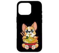 Kawaii Corgi Perro Comer Sopa Pho Bowl japonés Ramen Fideos Carcasa para iPhone 16 Pro