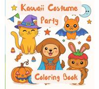 Kawaii Costume Party: A Cute Halloween Coloring Book of Adorable Trick-or-Treaters in Spooky Fun Outfits: Fun Halloween Coloring Book for Kids, Teens, ... and Kawaii Halloween Designs to Color