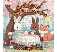 Kawaii Cozy Animals Tea Party Coloring Book: 40 Relaxing Coloring Pages for All Ages