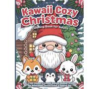 Kawaii Cozy Christmas Coloring Book for Adults: 50+ Cute Gnome & Kawaii Animal Holiday Scenes for Relaxation, Stress Relief & Festive Joy