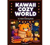 Kawaii Cozy Coloring Book for Adults: 50 Bold and Easy Cute Scenes for Relaxation, Stress Relief, Mindfulness and Self-Care