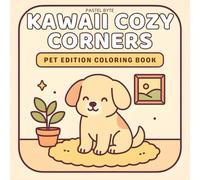 Kawaii Cozy Corners: Pet Edition Coloring Book - Cute Puppies, Kittens & Small Pets in Aesthetic Cozy Scenes | Relaxing Kawaii Line Art for Adults & ... Cats, Bunnies & Hamsters | Stress Relief