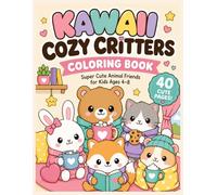 Kawaii Cozy Critters Coloring Book: 40 Cute & Easy Coloring Pages for Kids Ages 4-8 | Adorable Animals, Cozy Scenes, Sweet Friends & Relaxing Fun (Cute kawaii)