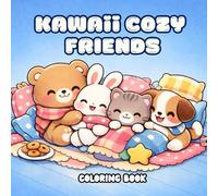 Kawaii Cozy Friends: Coloring Book For All Ages