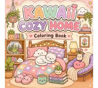 Kawaii Cozy Home: Coloring Book for Kids and Adults, Teens