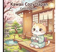 Kawaii Cozy Japan Coloring Book: Cute Bold and Easy Japanese Themed Illustrations to Color for Relaxation and Stress Relief for Adults & Teens