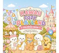 Kawaii Cozy Playland Coloring Book - Cute Animal Friends on Cozy Theme Park Adventures: 40 Whimsical Kawaii Coloring Pages Filled with Friendship and Fun