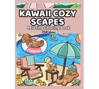 Kawaii Cozy Scapes: Relaxing Coloring Book for Stress Relief and Fun: Cute Scenes, Adorable Characters, and Mindful Doodling for Kids and Adults (Mundo Kawaii)