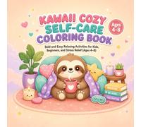 Kawaii Cozy Self-Care Coloring Book: Bold and Easy Relaxing Activities for Kids, Beginners, and Stress Relief (Ages 4-8)