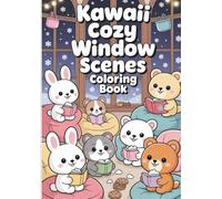 Kawaii Cozy Window Scenes Coloring Book: Adorable Animals in Cozy Indoor Winter Scenes - Cute & Relaxing Coloring Pages for Kids Ages 4-8