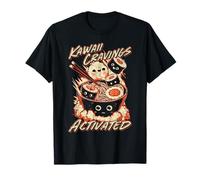 Kawaii Cravings Activado Anime Ramen y Sushi Bowl Food Camiseta