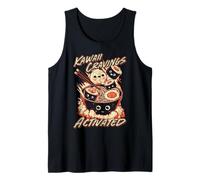 Kawaii Cravings Activado Anime Ramen y Sushi Bowl Food Camiseta sin Mangas