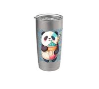 Kawaii Cute Anime Panda Otaku Japonés Bubble Boba Tea Food Vaso térmico de acero inoxidable de doble pared
