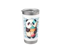 Kawaii Cute Anime Panda Otaku Japonés Bubble Boba Tea Food Vaso térmico de acero inoxidable de doble pared