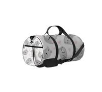 Kawaii Cute Cartoon Animal Cats Faces with Hearts Sports Bag Tote Bag Bolsa de gimnasio impermeable con correa para el hombro Cremallera 2 bolsillos laterales para hombres y mujeres, bolsa de hombro d