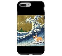 Kawaii Cute Corgi on The Great Wave in Hokusai Style Carcasa para iPhone 7 Plus/8 Plus