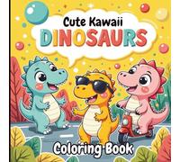 Kawaii Cute Dinosaur Bold & Easy Coloring: A Cozy & Comfy Coloring Book for Kids, Teens & Adults who appreciate simple designs. Featuring cute baby ... and stress relief in these 40 fun images.
