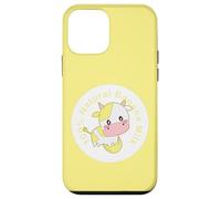 Kawaii Cute Yellow Cow, Kawaii Banana Milk Girl Carcasa para iPhone 12 Mini