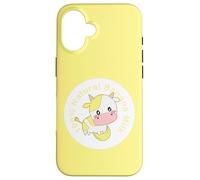 Kawaii Cute Yellow Cow, Kawaii Banana Milk Girl Carcasa para iPhone 16