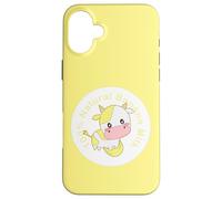 Kawaii Cute Yellow Cow, Kawaii Banana Milk Girl Carcasa para iPhone 16 Plus