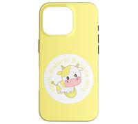 Kawaii Cute Yellow Cow, Kawaii Banana Milk Girl Carcasa para iPhone 16 Pro