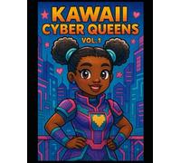 Kawaii Cyber Queens Vol. 1: Adorable Black Girl Cyberpunk Coloring Book (Kawaii Cyber Queens Coloring Book Series)