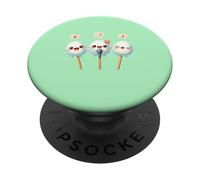 Kawaii Dango Trio Cantando Albóndigas de Arroz Karaoke PopSockets PopGrip Adhesivo