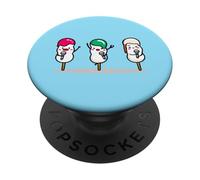 Kawaii Dango Trio Karaoke de albóndigas de arroz japonés PopSockets PopGrip Adhesivo