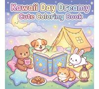 Kawaii Day Dreamy Cute Coloring Book: Adorable Animals in Cozy Scenes for Relaxation & Fun, Bold Lines, Dreamy Kawaii Animals & Magical Everyday Moments - Perfect Gift for All Ages