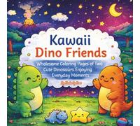 Kawaii Dino Friends: A Cozy and Adorable Dinosaur Coloring Book Filled with 30 Heartwarming Scenes of Friendship, Fun, and Prehistoric Charm for Kids and Adults Alike