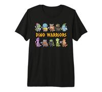 Kawaii Dino Warriors Kids Women Men Fantasy RPG Gift Camiseta Premium