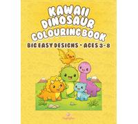 Kawaii Dinosaur: Colouring Book for Kids Ages 3-8
