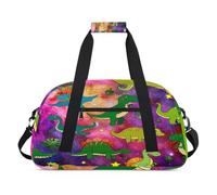 Kawaii Dinosaur Galaxy - Bolsas de lona para niñas y niños, diseño de galaxia, bolsa de viaje de fin de semana, 24 L, bolsa de deporte para gimnasio, práctica, color, 24 L, Organizador de bolsas