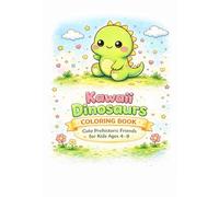 Kawaii Dinosaurs Coloring Book: Cute Prehistoric Friends for Kids Ages 4-8