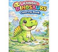 Kawaii Dinosaurs Coloring Book for Kids Ages 3-8: Cute and Easy Dinosaur Coloring Pages for Kids | 40 Fun Designs (Kawaii Coloring Books for Kids)