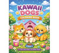 Kawaii Dogs Coloring Book: Cute Puppy Coloring Pages for Kids and Teens with Bold Lines for Relaxation, Stress Relief, and Screen-Free Fun (Cute Kawaii Animals Coloring Books)