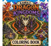 Kawaii Dragon Kingdoms Coloring Book: 50 Cute Fantasy Maps, Magical Dragon Realms and Whimsical Adventure Kingdoms for All Ages