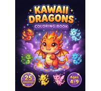 Kawaii Dragons Coloring Book for Kids: Cute Magical Dragon Characters to Color: Fire Dragons, Ice Dragons, Rainbow Dragons & More · Ages 4-9 · Perfect for and Dragon Lovers (Kawaii Learning Series)