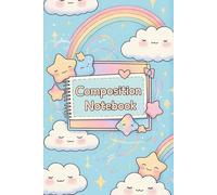 Kawaii Dream Journal for Girls - Pastel Blue with Clouds, Moons & Stars: Aesthetic Soft Girl Notebook with Sleeping Clouds, Blushing Moons, Star Pillows & Rainbow Accents - 7.5 x 9.25", 100 Pages