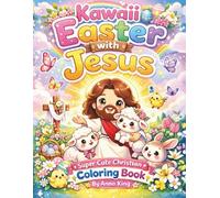 Kawaii Easter with Jesus: Super Cute Christian Coloring Book for Kids & Families Big & Easy Faith-Filled Designs for Relaxation, Easter Baskets & Sunday School Fun