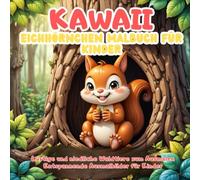 Kawaii Eichhörnchen Malbuch für Kinder: Lustige und niedliche Waldtiere zum Ausmalen - Entspannende Ausmalbilder für Kinder von 4 bis 8 Jahren