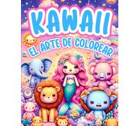 Kawaii El Arte de Colorear: Más de 240 imágenes temáticas en un libro de colorear sobre animales, cuentos de hadas, espacio, cumpleaños, sirenas y ... para niñas pequeñas, niños y adultos ocupados