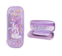 Kawaii - Estuche para lápices de gran capacidad, resistente al agua, suministros escolares, para niños y niñas, bolsa duradera, regalos de vuelta a clases, regalos de Navidad, 23 x 10 x 4 cm, Purple