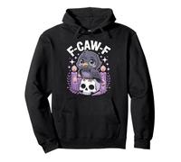 Kawaii F-Caw-F Pastel Goth Lindo Cuervo Creepy Hombres Mujeres Sudadera con Capucha