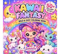 Kawaii Fantasy Coloring Book: 50+ Bold and Easy Fantasy Designs for Relaxation and Creative Fun | Cute Magical Girls, Dreamy Worlds, Flowers, Fantasy ... Coloring Collection by Luminita Dream Studio)