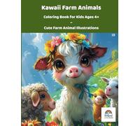 Kawaii Farm Animals - Coloring Book for Kids: 36 pages of coloring fun | Cute farm animals & bonus activities | Ages 4+