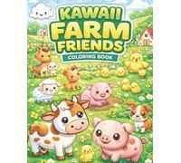 Kawaii Farm Friends: Super Cute Animals Coloring Book for Kids and Toddlers (Kawaii Coloring Adventures)