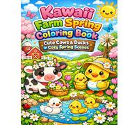 Kawaii Farm Spring Coloring Book: Cute Cows & Ducks in Cozy Spring Scenes