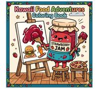 Kawaii Food Adventures Coloring Book: Cute & Whimsical Coloring Pages of Adorable Snacks, Fruits, and Veggies for Kids, Teens, and Adults