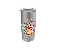Kawaii Forest Camp Amigos Vaso térmico de acero inoxidable de doble pared